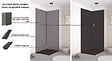 ONDEE - Pack montage 2 panneaux muraux en angle -  gris & anthracite 120 cm - profilés noirs - vignette