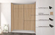 ONDEE - Pack montage 4 panneaux muraux en niche - Tasseau bois 200 cm - profilés noirs - vignette