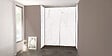 ONDEE - Pack montage 4 panneaux muraux en niche - marbre blanc mat 200 cm - profilés noirs - vignette