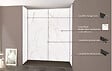 ONDEE - Pack montage 4 panneaux muraux en niche - marbre blanc mat 200 cm - profilés noirs - vignette