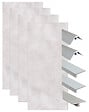 ONDEE - Pack de montage 4 panneaux muraux en niche - Béton 200 cm - profilés chromés - vignette