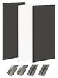 ONDEE - Pack montage 3 panneaux muraux en niche -  Blanc & Noir 120 cm - profilés chromés - vignette