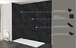 ONDEE - Pack complet de montage panneaux muraux Ardoise 200 cm - Profilé noir inclus - vignette