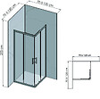 ONDEE - Pack montage 2 panneaux muraux en angle - marbre blanc 120 cm - profilés chromés - vignette