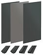 ONDEE - Pack montage 3 Panneaux muraux  en niche -  Gris & Anthracite 120 cm - profilés noirs - vignette