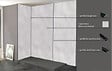 ONDEE - Kit montage Panneaux muraux Angle PALOMA Béton L200cm max - profilé noir - vignette