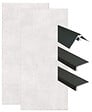 ONDEE - Pack complet de montage panneaux muraux Terrazzo 120 cm - Profilé noir inclus - vignette
