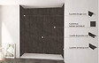 ONDEE - Pack de montage 4 panneaux muraux en niche - Ardoise 200 cm - profilés noirs - vignette
