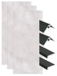 ONDEE - Pack de montage 3 panneaux muraux en niche - Béton 120 cm - profilés noirs - vignette