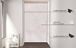 ONDEE - Pack de montage 3 panneaux muraux en niche - Béton 120 cm - profilés noirs - vignette