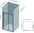 ONDEE - Pack de montage 3 panneaux muraux en niche - Béton 120 cm - profilés chromés - vignette