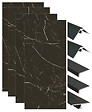 ONDEE - Pack de montage 4 panneaux muraux en niche - marbre noir 200 cm - profilés noirs - vignette