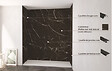 ONDEE - Pack de montage 4 panneaux muraux en niche - marbre noir 200 cm - profilés noirs - vignette