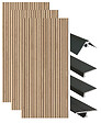 ONDEE - Pack complet de montage panneaux muraux Tasseau bois 200 cm - Profilé noir inclus - vignette