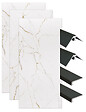 ONDEE - Pack montage 3 panneaux muraux en niche - marbre blanc 120 cm - profilés noirs - vignette