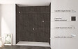 ONDEE - Pack de montage 4 panneaux muraux en niche - Ardoise 200 cm - profilés chromés - vignette