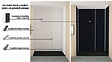 ONDEE - Pack montage 4 panneaux muraux en niche -  Blanc & Noir 200 cm - profilés chromés - vignette