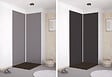 ONDEE - Pack montage 2 panneaux muraux en angle -  gris & anthracite 120 cm - profilés blanc - vignette