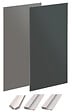 ONDEE - Pack montage 2 panneaux muraux en angle -  gris & anthracite 120 cm - profilés blanc - vignette