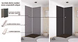 ONDEE - Pack montage 2 panneaux muraux en angle -  gris & anthracite 120 cm - profilés blanc - vignette