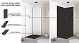 ONDEE - Pack montage 2 panneaux muraux en angle -  blanc & noir 120 cm - profilés noirs - vignette