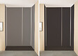 ONDEE - Pack montage 4 Panneaux muraux  en niche -  Gris & Anthracite 200 cm - profilés chromés - vignette