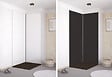 ONDEE - Pack montage 2 panneaux muraux en angle -  blanc & noir 120 cm - profilé chromé - vignette