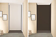 ONDEE - Pack montage 3 panneaux muraux en niche -  Blanc & Noir 120 cm - profilés noirs - vignette