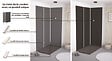 ONDEE - Pack montage 3 panneaux muraux en angle -  gris & anthracite 200 cm - profilés blanc - vignette