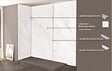 ONDEE - Pack complet de montage panneaux muraux Marbre Gris 120 cm - Profilé noir inclus - vignette