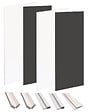 ONDEE - Pack montage 4 panneaux muraux en niche -  Blanc & Noir 200 cm - profilés blanc - vignette