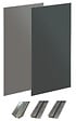 ONDEE - Pack montage 2 panneaux muraux en angle -  gris & anthracite 120 cm - profilés chromés - vignette