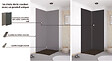 ONDEE - Pack montage 2 panneaux muraux en angle -  gris & anthracite 120 cm - profilés chromés - vignette