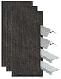 ONDEE - Pack de montage 3 panneaux muraux en niche - Ardoise 120 cm - profilés chromés - vignette