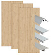 ONDEE - Pack complet de montage panneaux muraux Bois 200 cm - Profilé chromé inclus - vignette