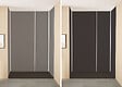 ONDEE - Pack montage 4 Panneaux muraux  en niche -  Gris & Anthracite 200 cm - profilés blanc - vignette