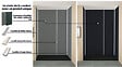 ONDEE - Pack montage 4 Panneaux muraux  en niche -  Gris & Anthracite 200 cm - profilés blanc - vignette