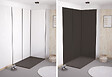 ONDEE - Pack montage 3 panneaux muraux en angle -  blanc & noir 200 cm - profilés noirs - vignette