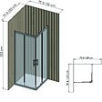 ONDEE - Pack complet de montage panneaux muraux Tasseau bois 120 cm - Profilé chromé inclus - vignette