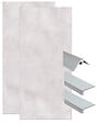 ONDEE - Pack complet de montage panneaux muraux Béton 120 cm - Profilé chromé inclus - vignette