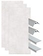 ONDEE - Pack montage 3 panneaux muraux en niche - Terrazzo 120 cm - profilés chromés - vignette