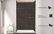ONDEE - Pack de montage 3 panneaux muraux en niche - Ardoise 120 cm - profilés noirs - vignette