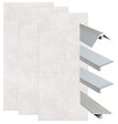 ONDEE - Pack complet de montage panneaux muraux Terrazzo 200 cm - Profilé chromé inclus - vignette