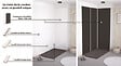 ONDEE - Pack montage 3 panneaux muraux en angle -  blanc & noir 200 cm - profilés blancs - vignette