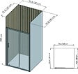 ONDEE - Pack montage 3 panneaux muraux en niche - Tasseau bois 120 cm - profilés chromés - vignette