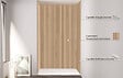 ONDEE - Pack montage 3 panneaux muraux en niche - Tasseau bois 120 cm - profilés chromés - vignette