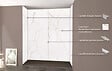 ONDEE - Pack montage 4 panneaux muraux en niche - marbre blanc mat 200 cm - profilés chromés - vignette