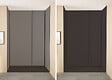 ONDEE - Pack montage 4 Panneaux muraux  en niche -  Gris & Anthracite 200 cm - profilés noirs - vignette