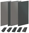 ONDEE - Pack montage 4 Panneaux muraux  en niche -  Gris & Anthracite 200 cm - profilés noirs - vignette