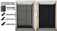 ONDEE - Pack montage 4 Panneaux muraux  en niche -  Gris & Anthracite 200 cm - profilés noirs - vignette